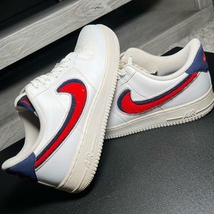 Nike Air Force 1 Low 3D Swoosh WhiteRedBlue